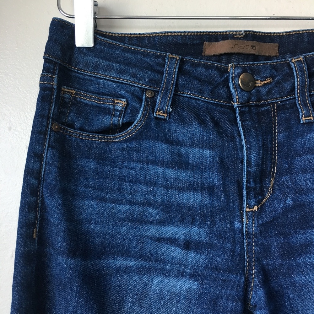 JOE'S JEANS Skinny Ankle Dark Wash Knee Slit Sz 26